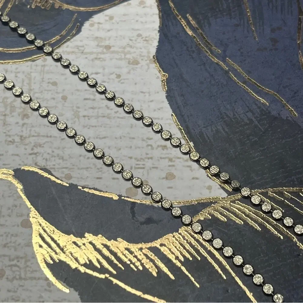 Vintage Delicate Sterling Silver Circle Chain marked JCM 925 Italy D3 - Picture 4 of 11